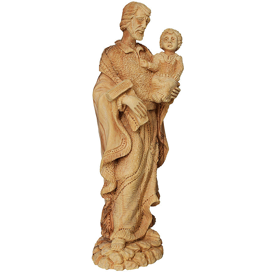 Statue of Joseph Holding Baby Jesus
