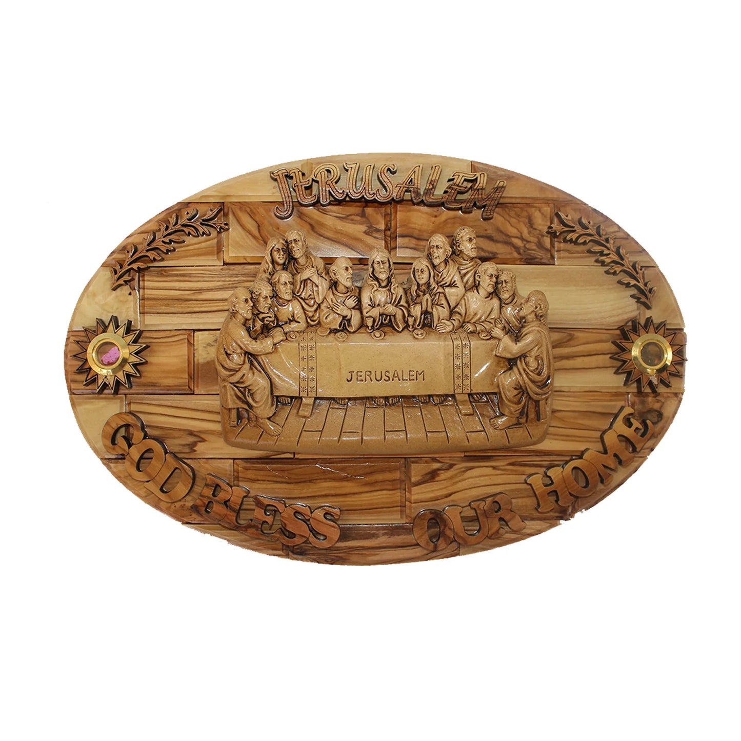 The Last Supper Plaque On Large Oval Handmade Hanging Wall Plaque