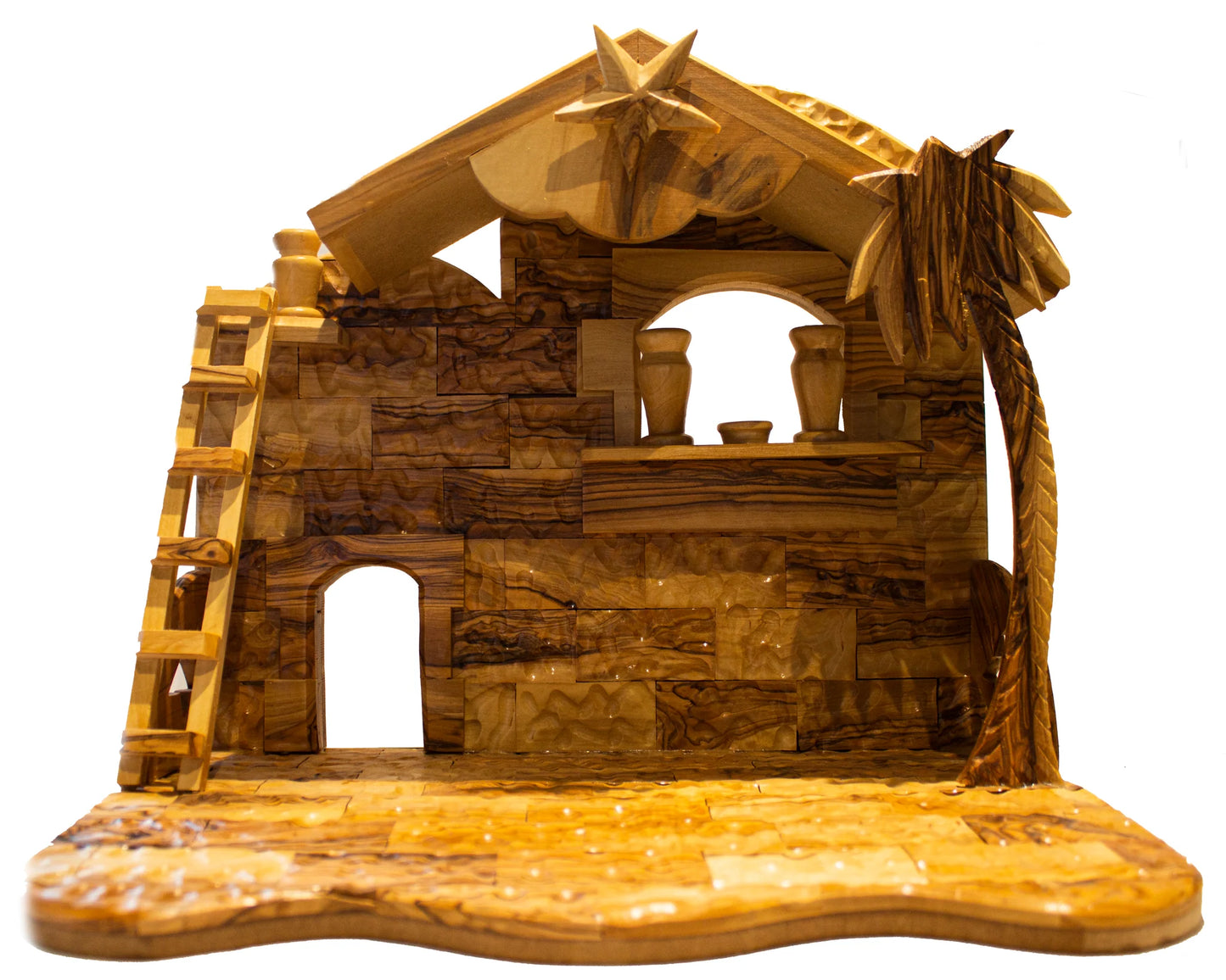 Extra Large Musical Nativity Scene with Detailed Figures
