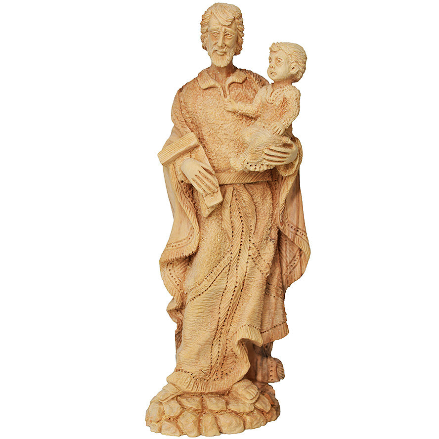 Statue of Joseph Holding Baby Jesus