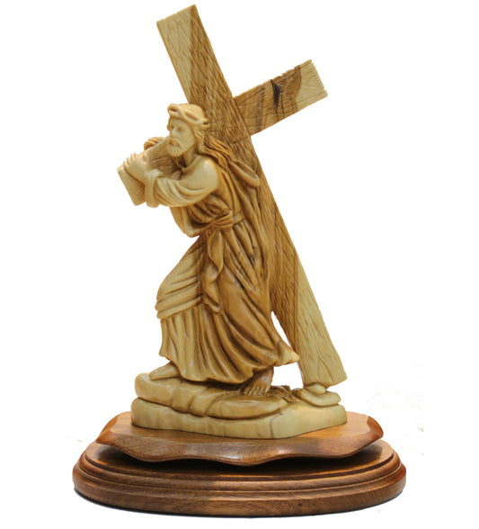 Olive Wood Jesus With The Cross